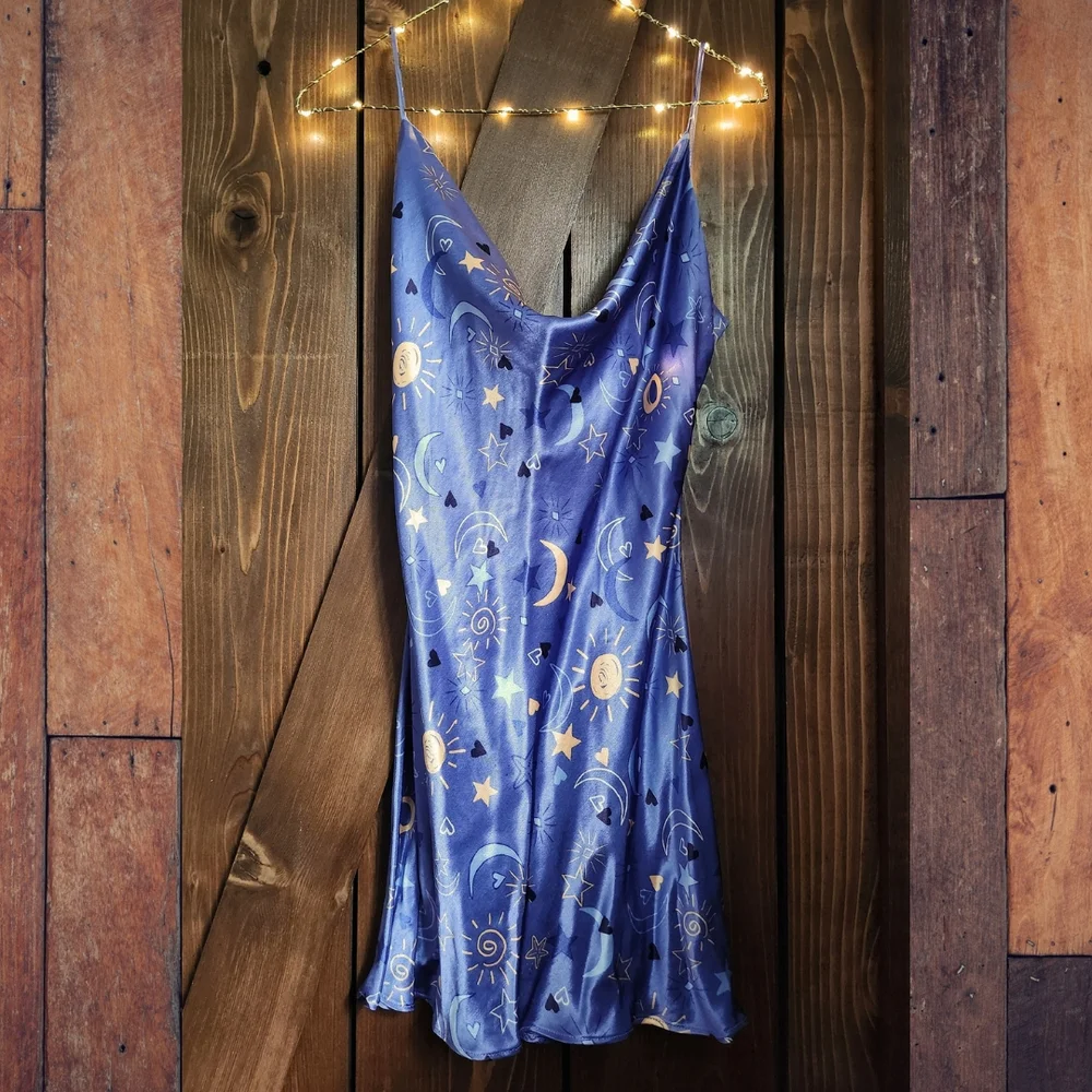 Zara Celestial Satin Dress - Picture 1 of 5